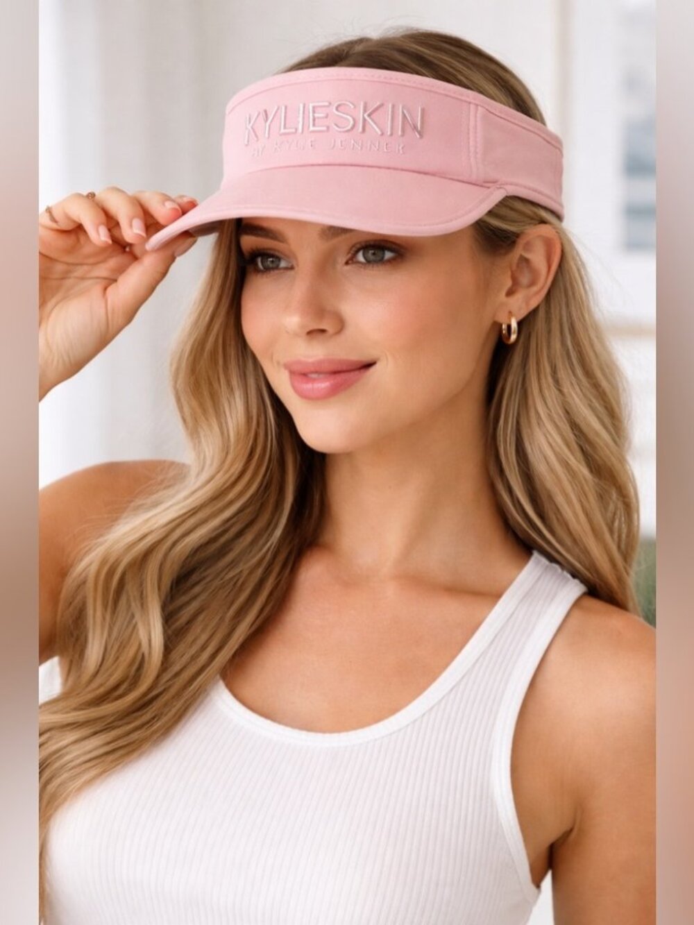 Kylie Skin By Kylie Jenner Pink Visor Hat New